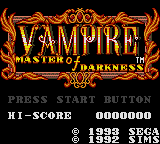 Vampire - Master of Darkness